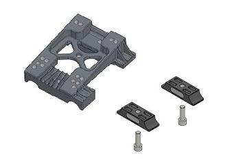 Aluminium inlined engine mount  30mm tube compl.