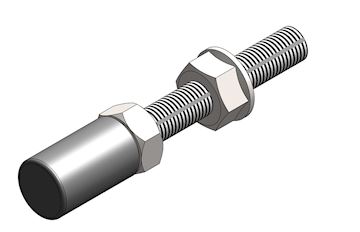 Bolt for chain stretcher complete with nylon cup 90mm