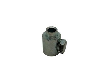 Cable clamp with side screw for throttle cable