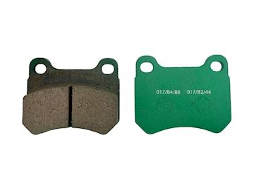 Rear brake pad green set 2-pc