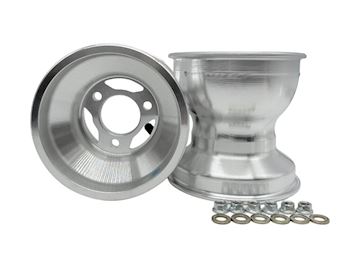 Wheel front 130mm aluminium V DWT Douglas 1-pc