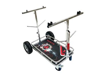 Kart trolly 4-wheel Chrome with Tyre posts Senzo