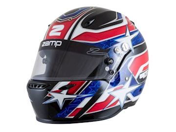 Helm ZR-72 zwart/rood/blauw Zamp