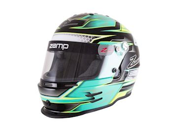 Helm RZ42 jeugd groen/zilver Zamp