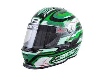 Helm RZ42 jeugd zwart/groen Zamp
